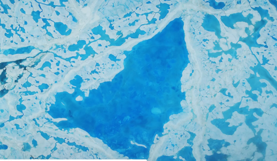 海氷がまばらな夏の北極海
