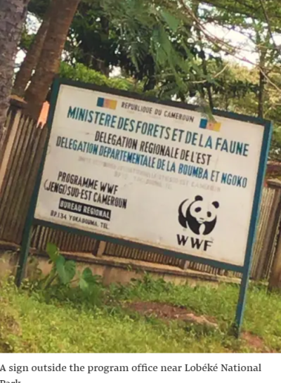 WWFの保護活動を表記した現地での看板