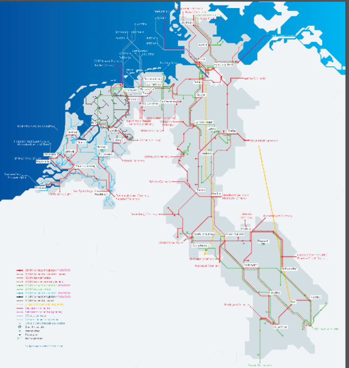 ドイツとオランダをカバーするTnneTの電力網