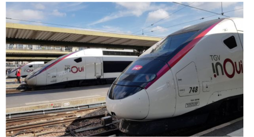TGVは快適で速い。 