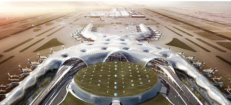 「未来の空港」を先取りしたようなメキシコシティ新国際空港の完成予想図