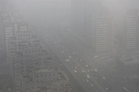 ４月１５日、中国で、１９８９年に制定された環境保護法の改正案が承認される見通しだ。北京で２月撮影（２０１４年　ロイター/Jason Lee）