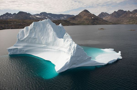 グリーンランド沖の氷河