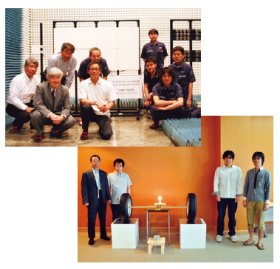 図1　ボルボテクノロジー・ジャパンと日本電業工作の研究グループ（上）と、豊橋技術科学大学の研究グループ（下）