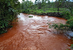 6価クロム汚染がみられるパラワン州 ドグポン川