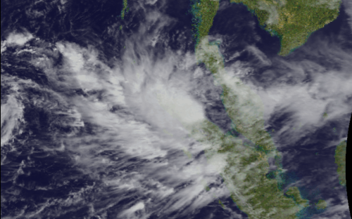 熱帯低気圧「センヤール」の衛星画像