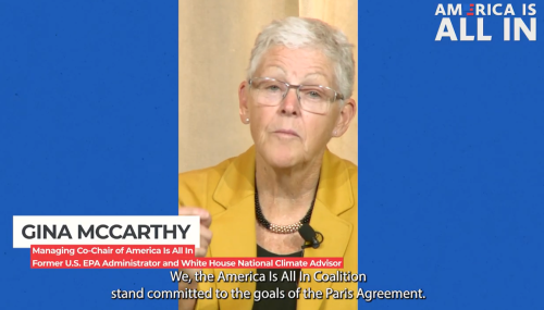 ビデオメッセージで語るジーナ・マッカーシー氏