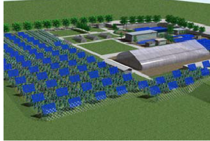 設置される追尾型太陽光発電設備