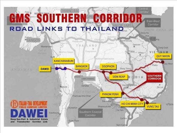 出典Dawei Development Company Limitedウェブサイト
http://www.daweidevelopment.com/index.php/en/dawei-strategic-location/gms-southern-corridor
