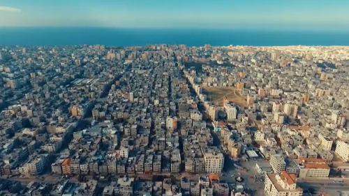 イスラエルの空爆前のガザの街並み