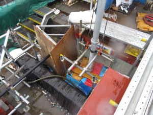 福島第一原子力発電所2号機海水配管トレンチ閉塞充填作業