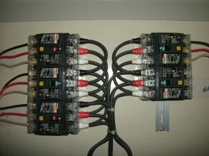 焼却工作建屋１階仮設分電盤（ポンプ停止後）