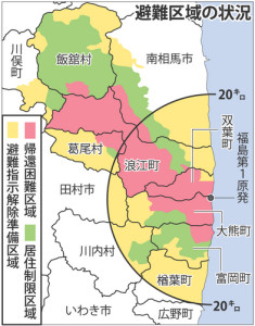 避難区域の状況