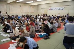 双葉町の避難住民の生活はどうなるのか（町が5月21日に開催した、避難所住民との懇談会で）