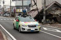 福島県浪江町内でのGoogleストリートビュー撮影の様子（提供：Google）