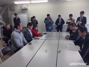 秋田県庁への申し入れ