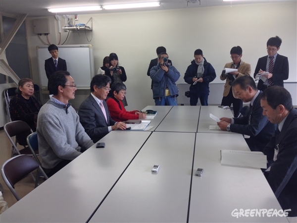 秋田県庁への申し入れ