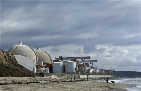 ６月９日、米カリフォルニア州サンオノフレ原子力発電所の原子炉廃炉で、同州では発電における天然ガス依存が高まり、電力価格の高止まりが続くことになりそうだ。昨年１１月撮影（２０１３年　ロイター/Mike Blake）