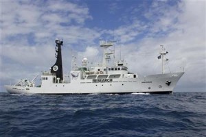 １２月１１日、反捕鯨団体の「シー・シェパード」は、日本の海洋気象台が所有していた船を改造した新たな捕鯨妨害船「サム・サイモン号」を公開した。写真はシー・シェパード提供。１０日撮影（２０１２年　ロイター）