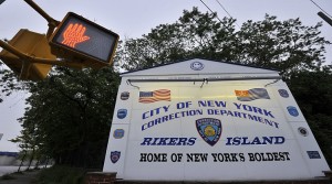 A sign of Rikers Island, where IMF head Dominique Strauss-Kahn will be held, is pictured in Queens, New York on May 16, 2011. A New York judge denied IMF chief Dominique Strauss-Kahn bail on Monday, despite an offer from his defense team to put up $1 million in cash and surrender all his travel documents. The judge ordered the IMF chief detained, two days after he was pulled off a plane and accused of trying to rape a Manhattan hotel chambermaid. AFP PHOTO/Jewel Samad (Photo credit should read JEWEL SAMAD/AFP/Getty Images)