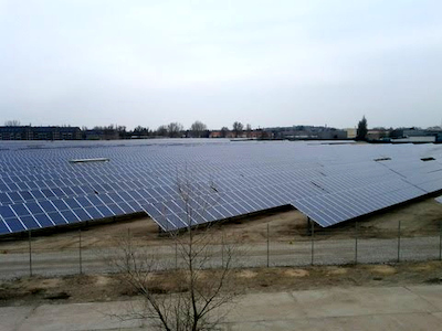 グーグルが投資したドイツ・ベルリン南西、ブランデンブルク・アン・デア・ハーフェルにある太陽光発電所