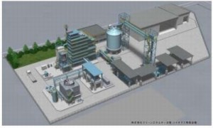 図1　木質バイオマス発電設備の完成イメージ。出典：グリーンエネルギー